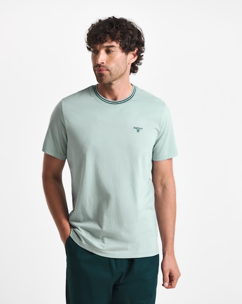 Barbour Austwick Short Sleeve Tipped T-Shirt - Slate