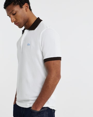 Lacoste Short Sleeve Contrast Polo - Flour