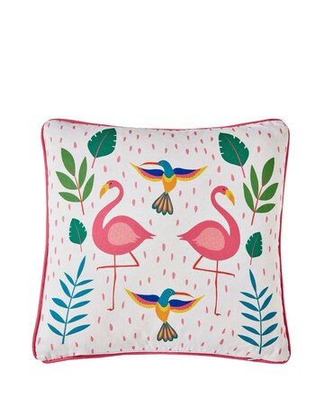 Fusion Tropical Flamingo Outdoor Filled Cushion