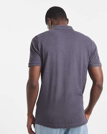 Pure Cotton Pique Polo- Charcoal
