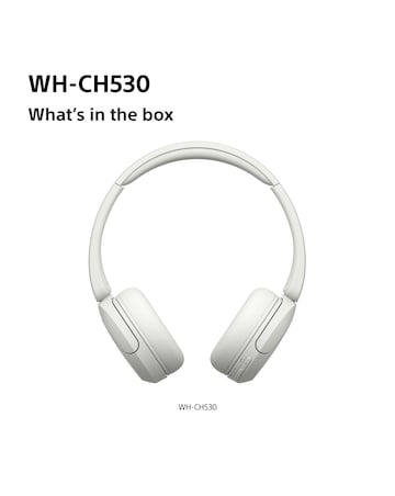 Sony WH-CH530 Wireless On-Ear Headphones - White