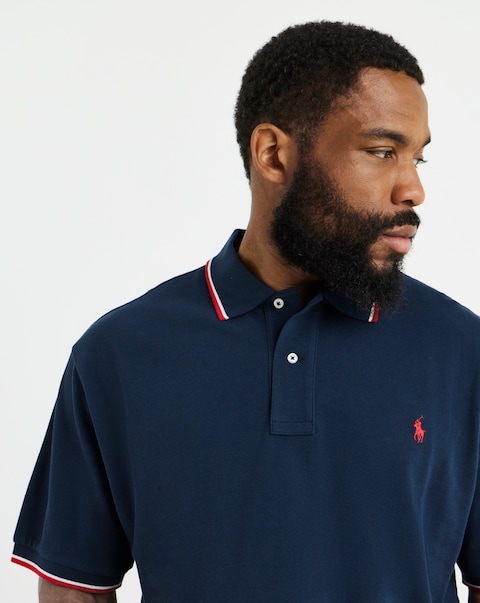 Polo Ralph Lauren Short Sleeve Tipped Polo - Navy