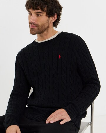 Polo Ralph Lauren Cable Knit Jumper - Black