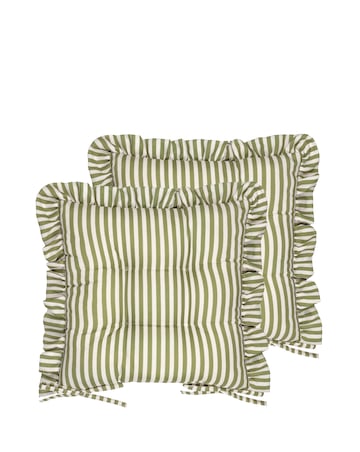 Wylder Millie Ruffle Outdoor Seat Pads - 2 Pack