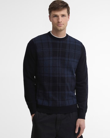 Barbour Mineral Tartan Crew - Navy