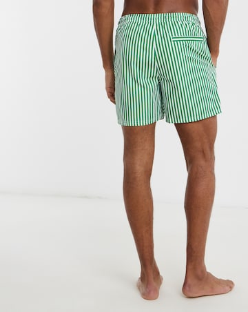 Calvin Klein Drawstring Waistband Swimming Short - Green Stripe