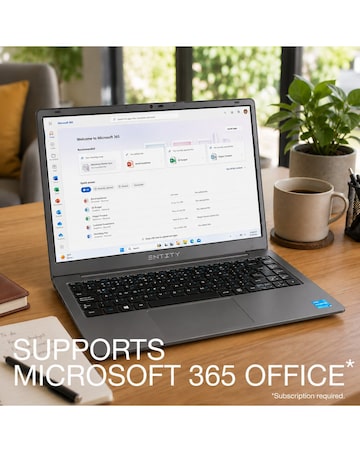 Entity Era 14in Celeron N4500 4GB 128GB Windows 11 Laptop - Space Grey
