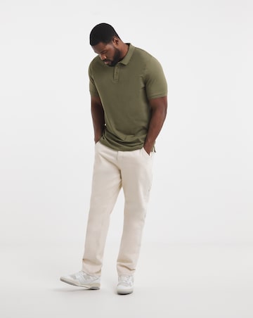 Pique Polo Long Length-Olive