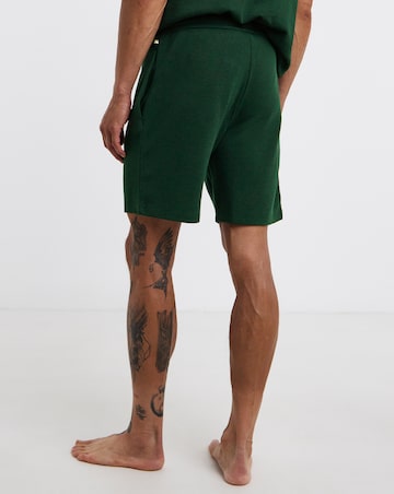BOSS Waffle Pyjama Shorts - Dark Green