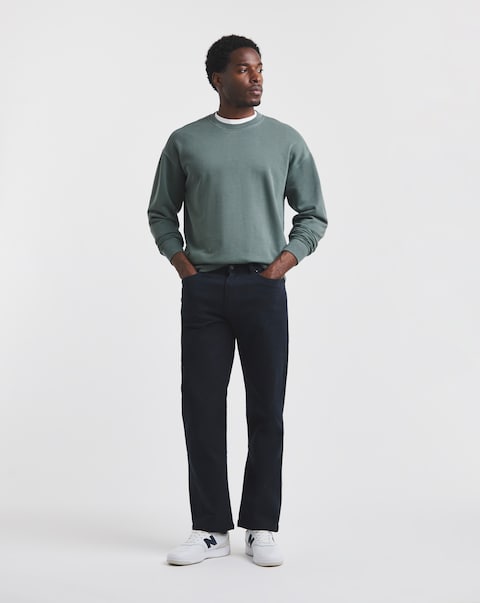 Union Navy Straight Stretch Gabardine Jeans