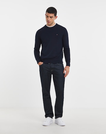 Tommy Hilfiger Cotton Cashmere Crew Neck Jumper - Navy