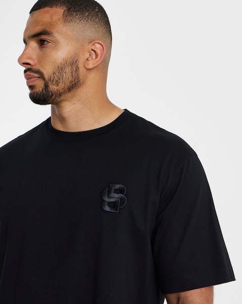 BOSS Short Sleeve Black BB Embroidered T-Shirt