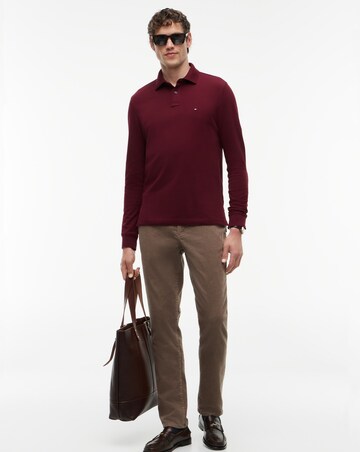 Tommy Hilfiger Long Sleeve 1985 Pique Polo - Burgundy