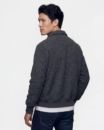 Wool Boucle Relaxed Varsity Jacket