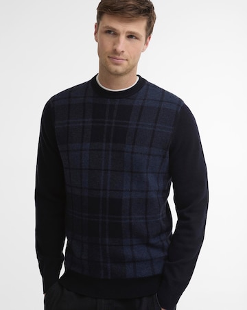 Barbour Mineral Tartan Crew - Navy