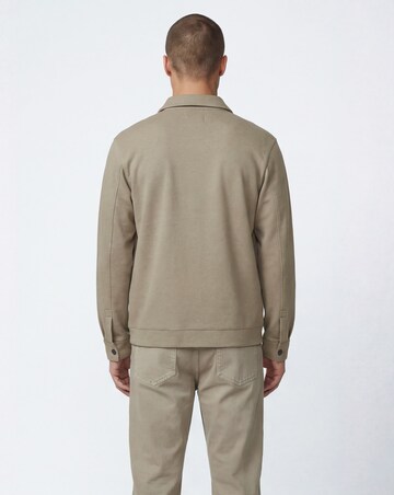 Folio Interlock Zip Shacket - Stone Marl