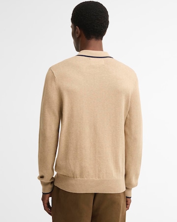 Barbour Taunton Knitted Polo Shirt - Stone