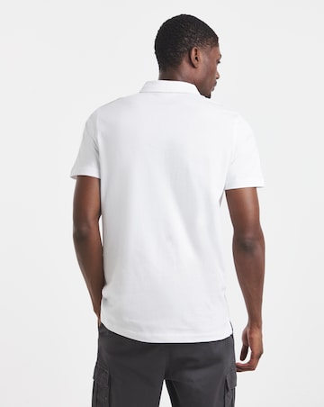 Pure Cotton Jersey Polo Long Length- White