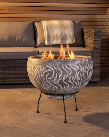 Charles Bentley SNUG Toledo Clay BBQ Firepit with Grill