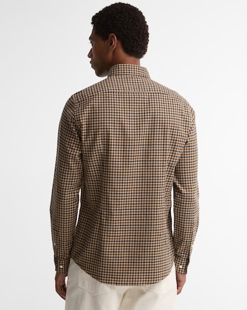 Barbour Finkle Long Sleeve Tailored Gingham Shirt - Dark Sand