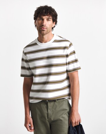 Barbour Browtop Short Sleeve Striped Relaxed T-Shirt - White