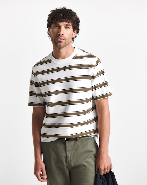 Barbour Browtop Short Sleeve Striped Relaxed T-Shirt - White