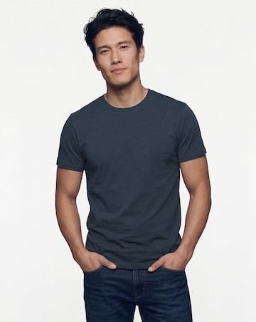 Pure Cotton Crew Neck T-Shirt- Navy