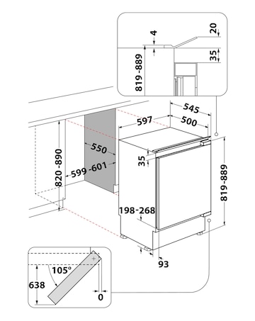 Indesit INBUFZ011.UK Integrated Under Counter Freezer