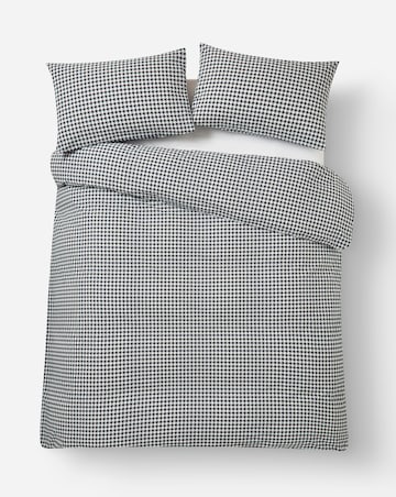 Houndstooth Cotton Blend Duvet Cover Set