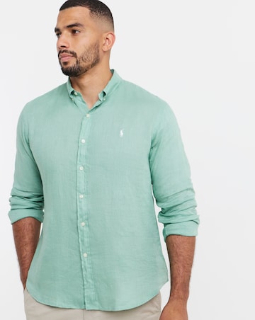 Polo Ralph Lauren Long Sleeve Linen Shirt - Faded Mint