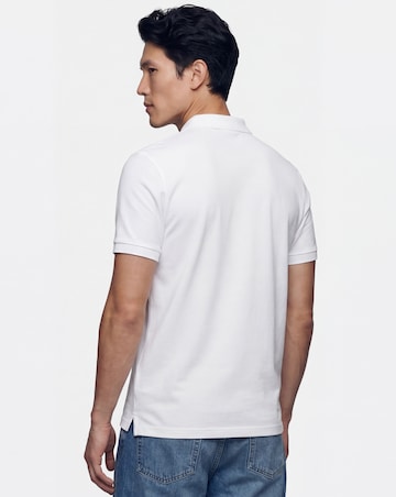 Pure Cotton White Pique Polo Extra Long Length- White