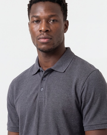 Pure Cotton Pique Polo- Charcoal