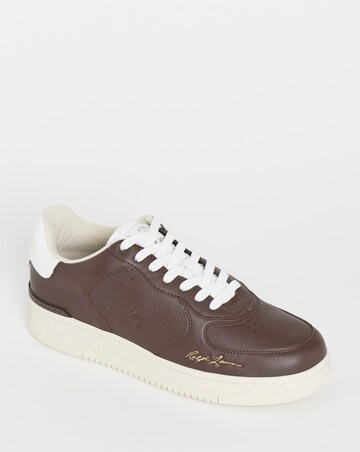 Polo Ralph Lauren Masters Court Signature Trainer - Dark Brown