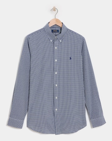 Polo Ralph Lauren Long Sleeve Gingham Shirt - Navy/White