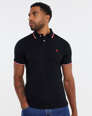 Polo Ralph Lauren Short Sleeve Tipped Polo - Black
