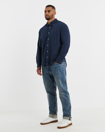 Polo Ralph Lauren Long Sleeve Stretch Mesh Shirt - Navy Heather