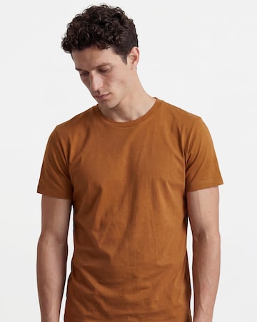 Pure Cotton Crew Neck T-Shirt Long - Rust