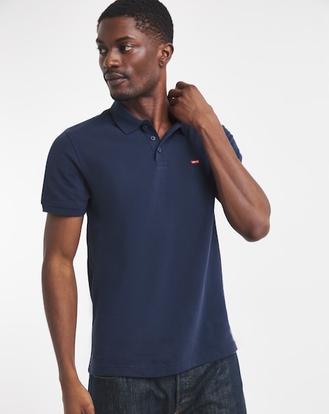 Levi's Short Sleeve Housemark Pique Polo - Navy