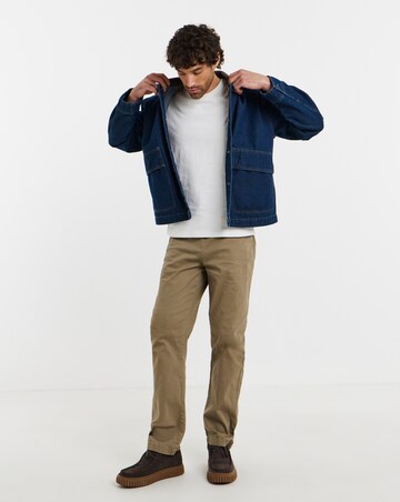 Only & Sons Kaizen Rinse Cord Collar Denim Jacket - Dark Blue Denim