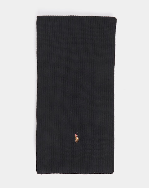 Polo Ralph Lauren Wool Blend Scarf - Black