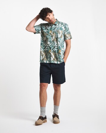 Barbour Gleaston Short Sleeve Printed Summer Shirt - Teal