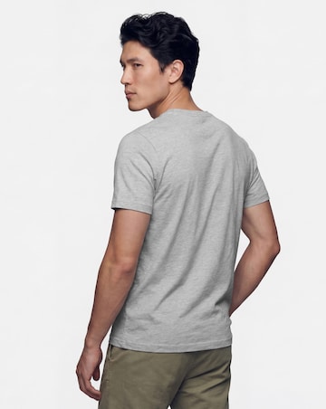 Pure Cotton Crew Neck T-Shirt Extra Long - Grey Marl