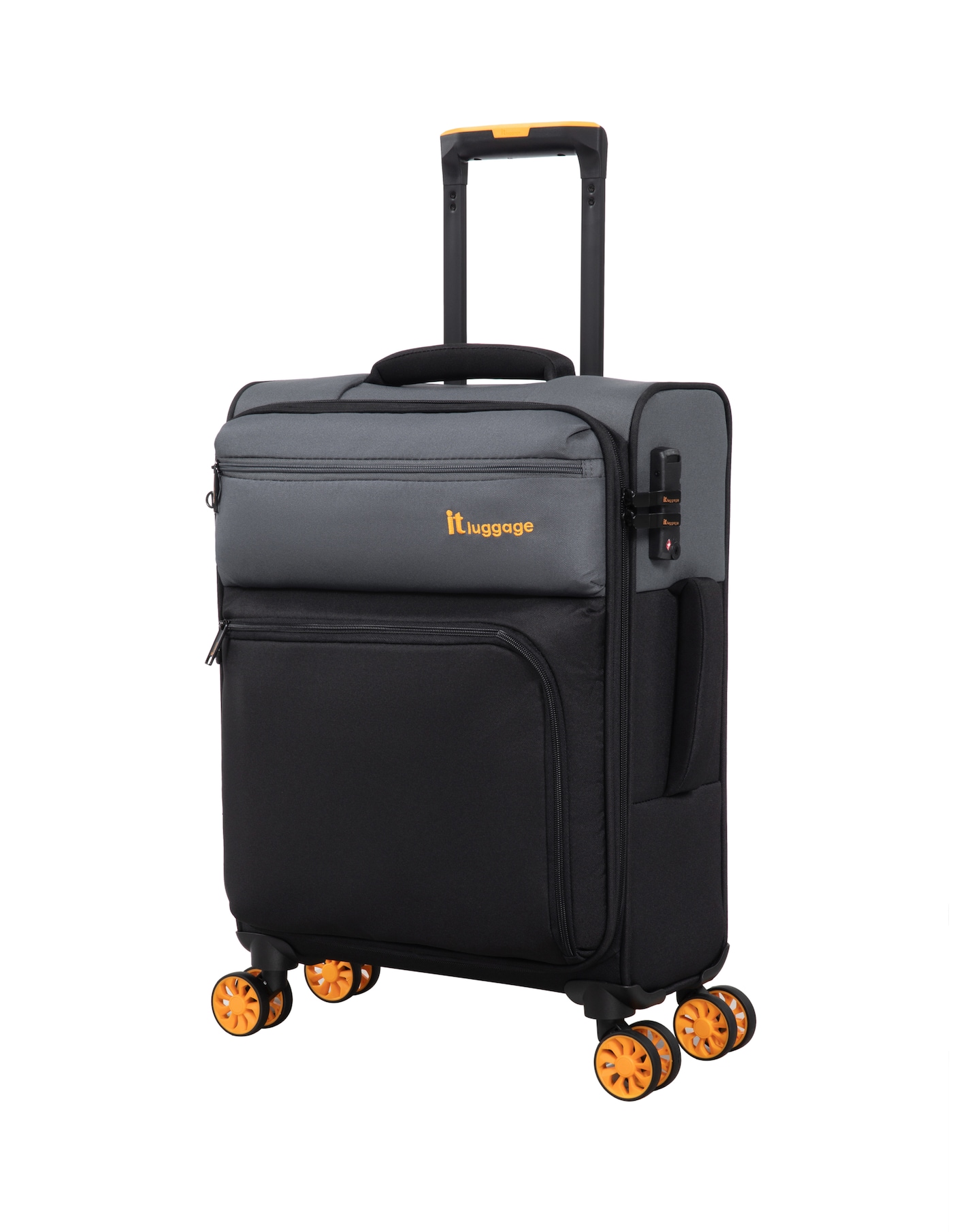 IT Luggage Duo-Tone Cabin Suitcase - BLACK - Cabin
