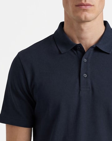 Pure Cotton Jersey Polo Long Length- Navy