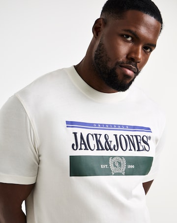Jack & Jones Frederiksberg Graphic Box T-Shirt - Off White