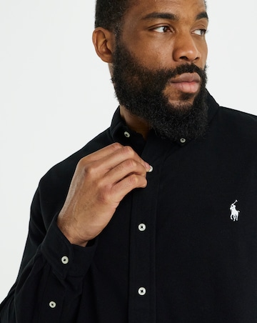 Polo Ralph Lauren Long Sleeve Stretch Mesh Shirt - Black