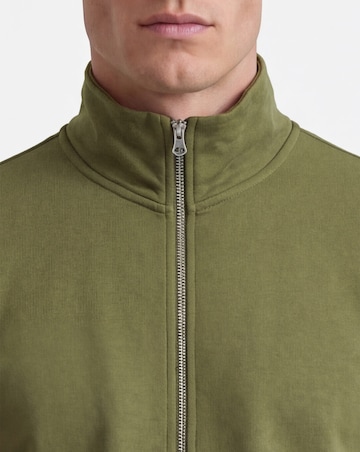 Full Zip Funnel Neck Sweatshirt Long
