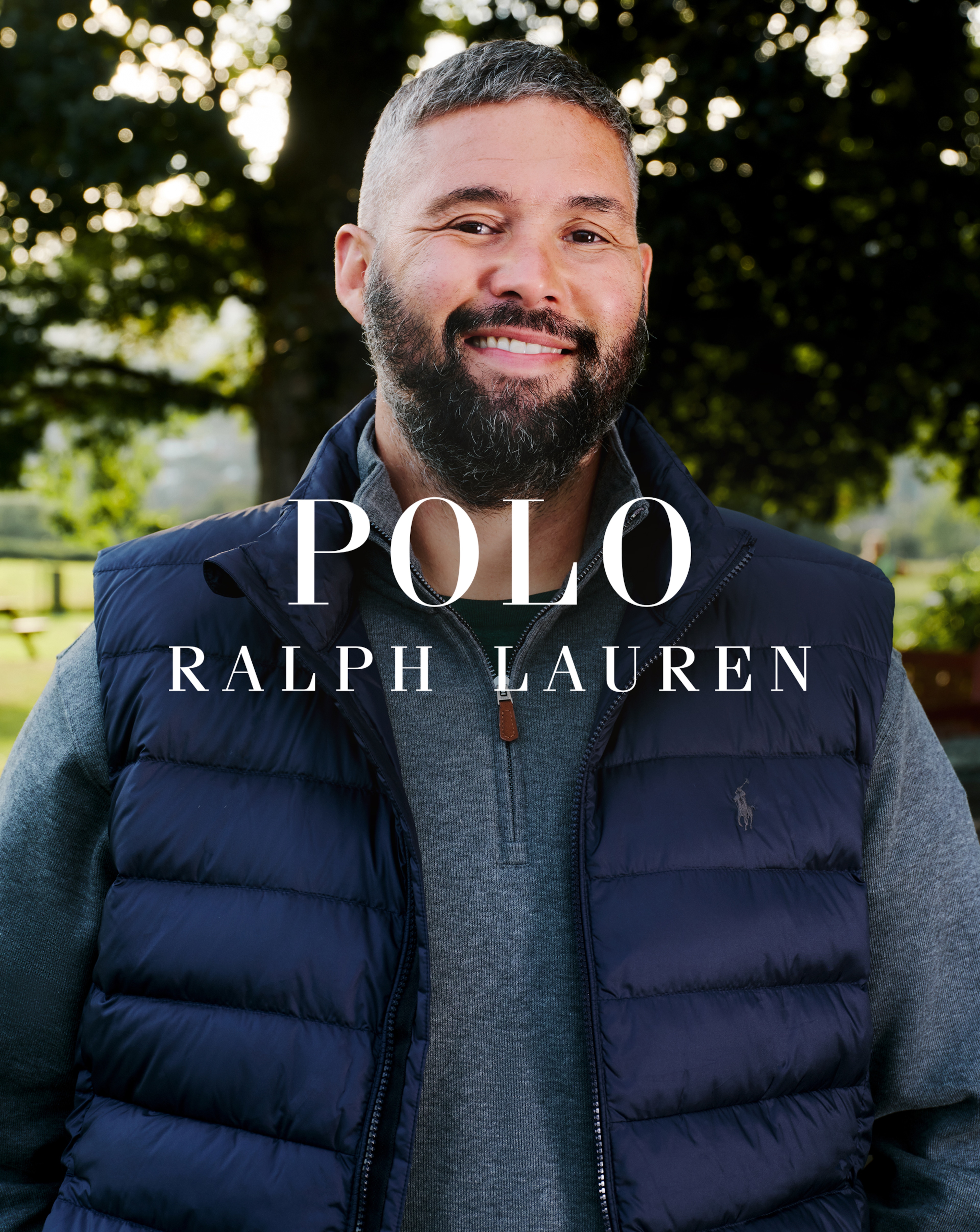 Polo Ralph Lauren. Tony Bellew wears Polo Ralph Lauren Insulated Gilet