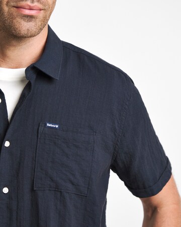 Barbour Kingswood Short Sleeve Ripstop Summer Shirt - Navy