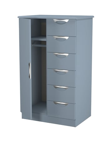 Haydn Ready Assembled 1 Door 5 Drawer Kids Wardrobe - Kids